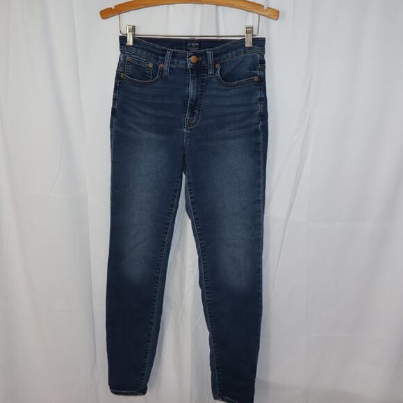 J Crew Jeans 5 Pocket High Rise Skinny Jeans Blue Size 26 - Picture 1 of 9